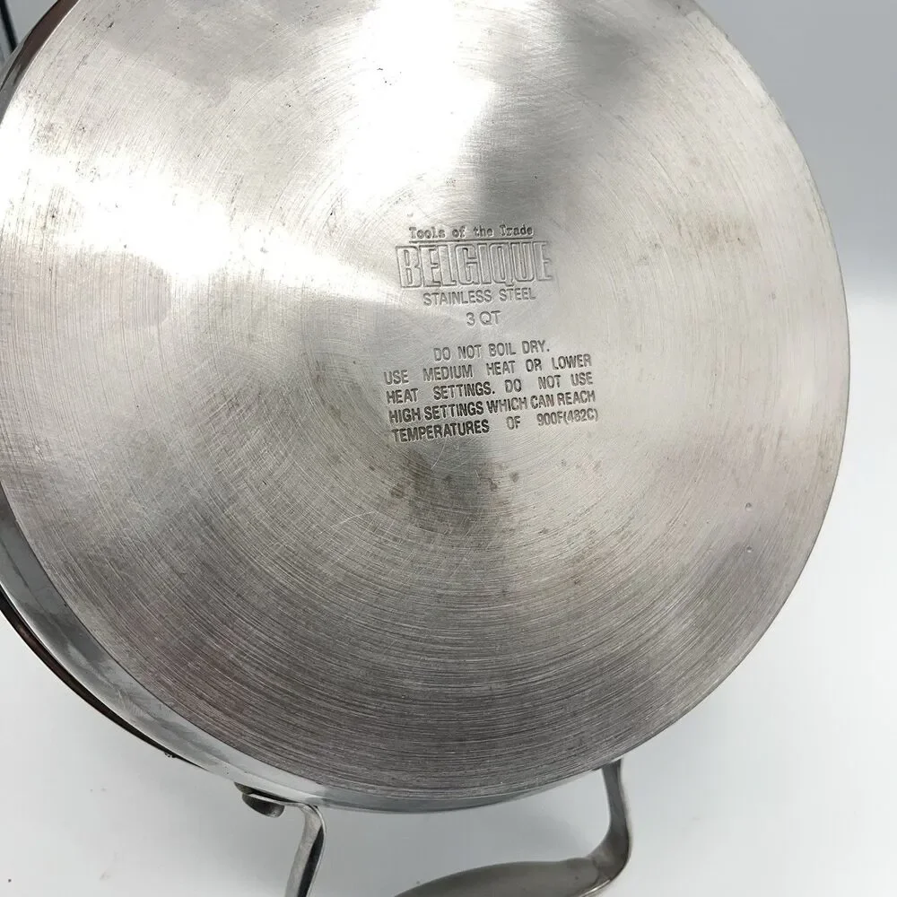 Belgique Tools of the Trade Stainless Steel Frying Pan No Lid
